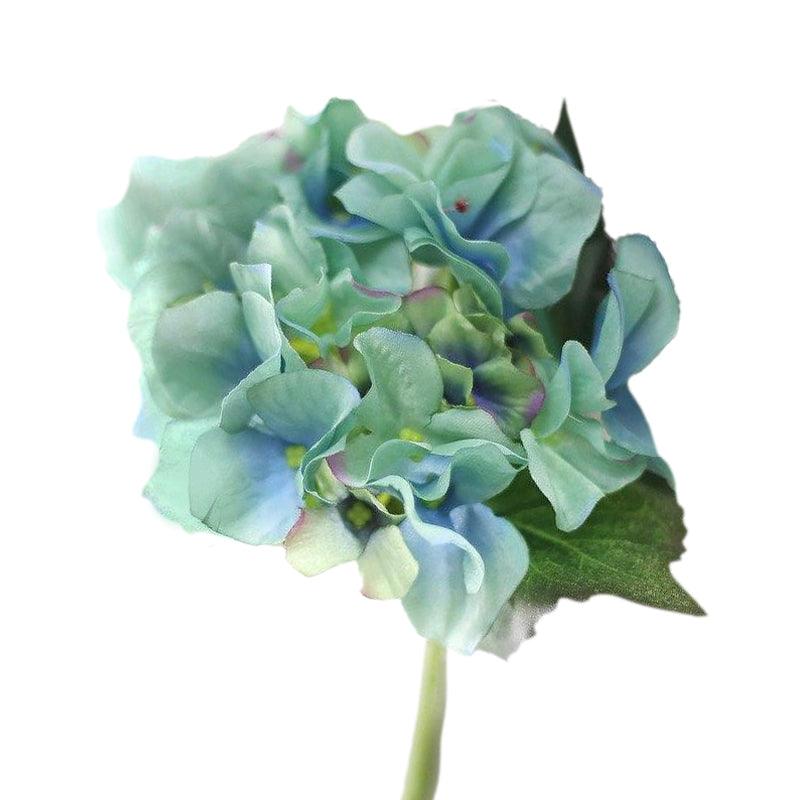 Hortensia artificiel bleu en soie 35 cm