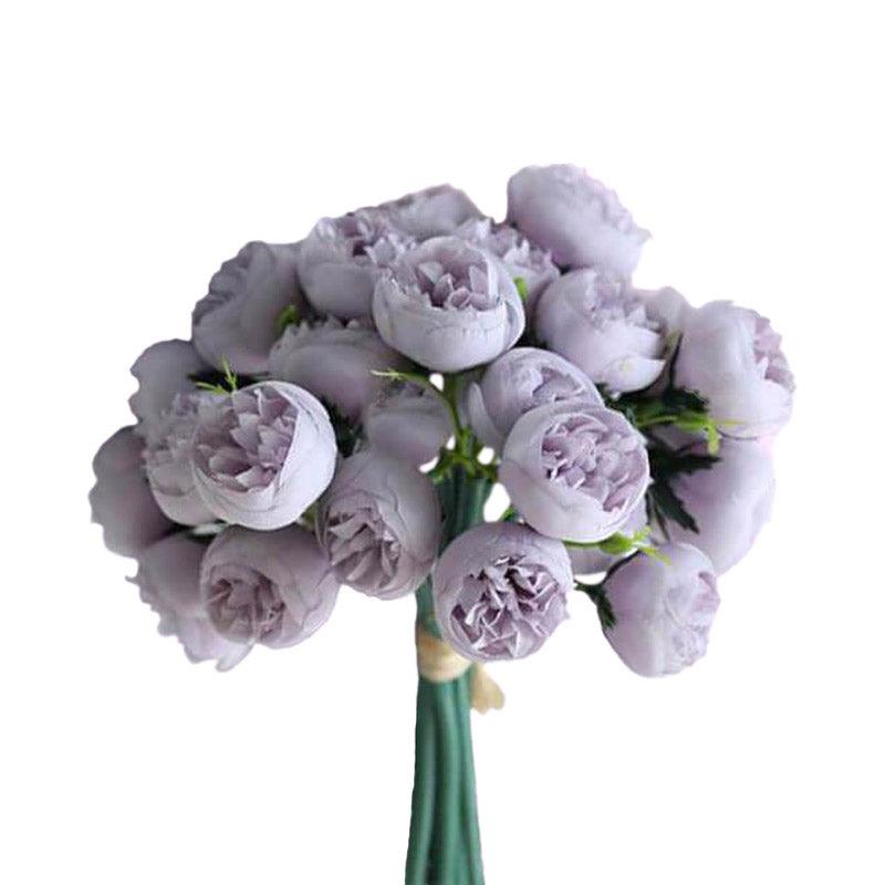 Pivoines artificielles violettes 21 fleurs