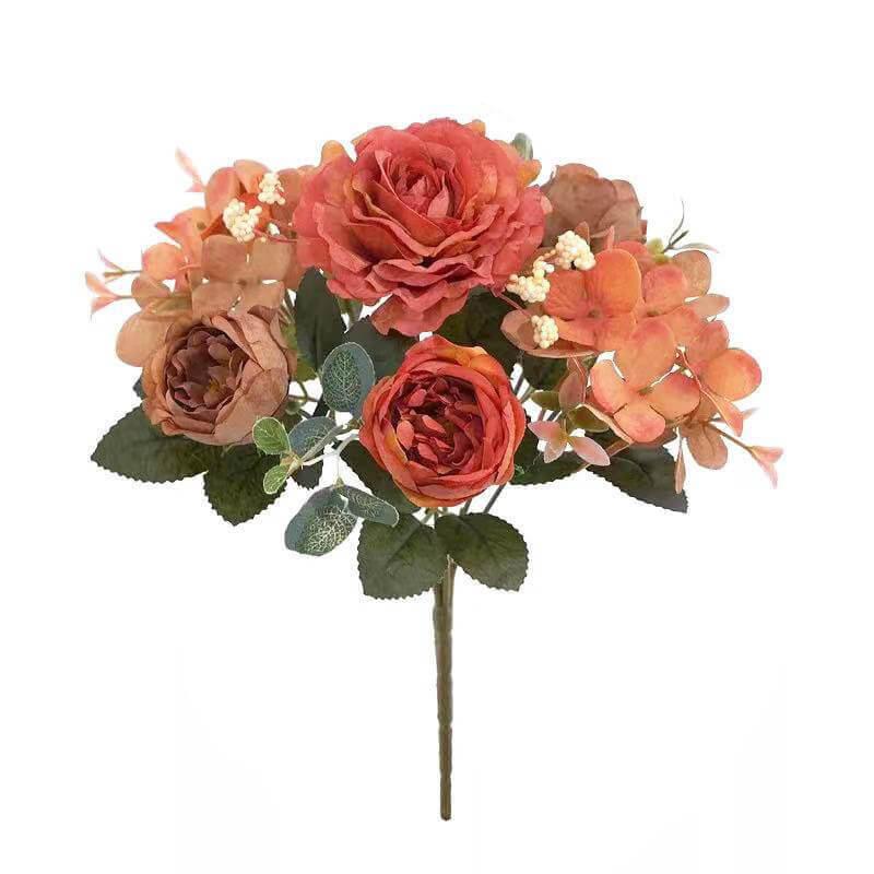 Rose artificielle orange