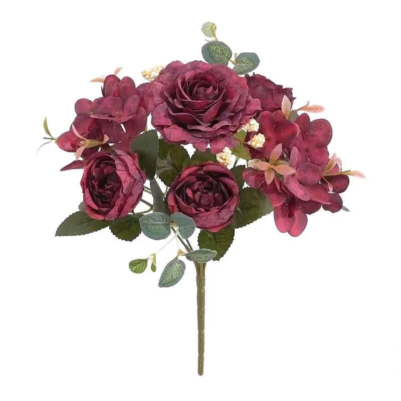 Rose artificielle rouge