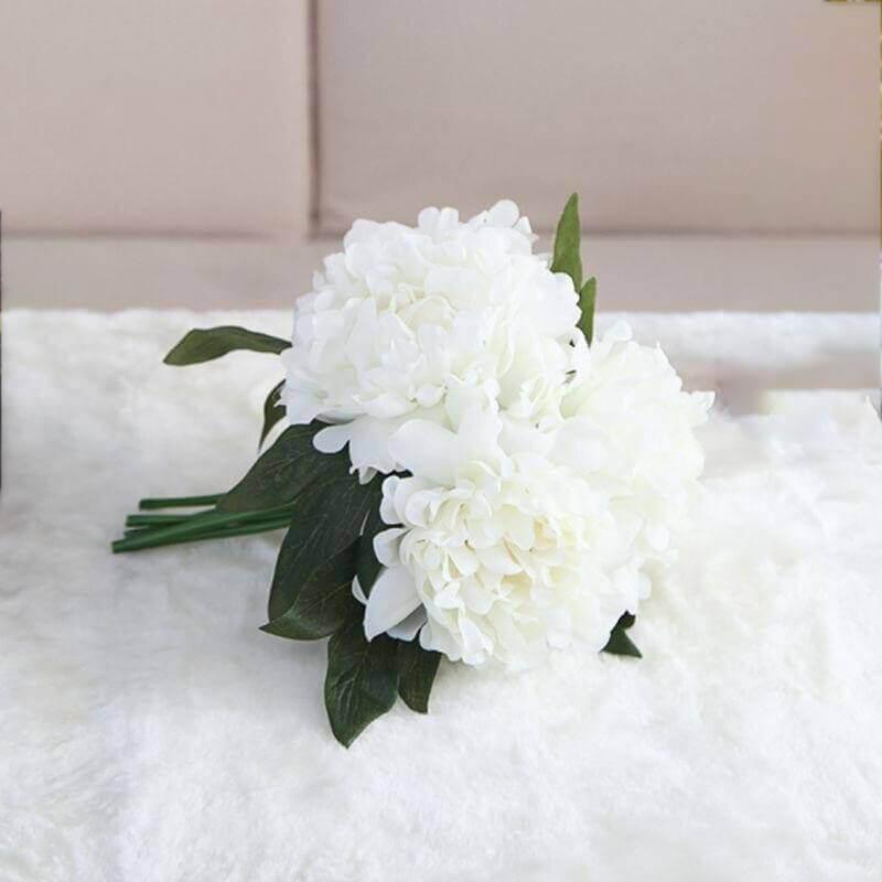 Bouquet de Pivoines artificielles blanche 27 cm