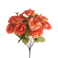 Rose artificielle - Bouquet de roses artificielles oranges 32 cm