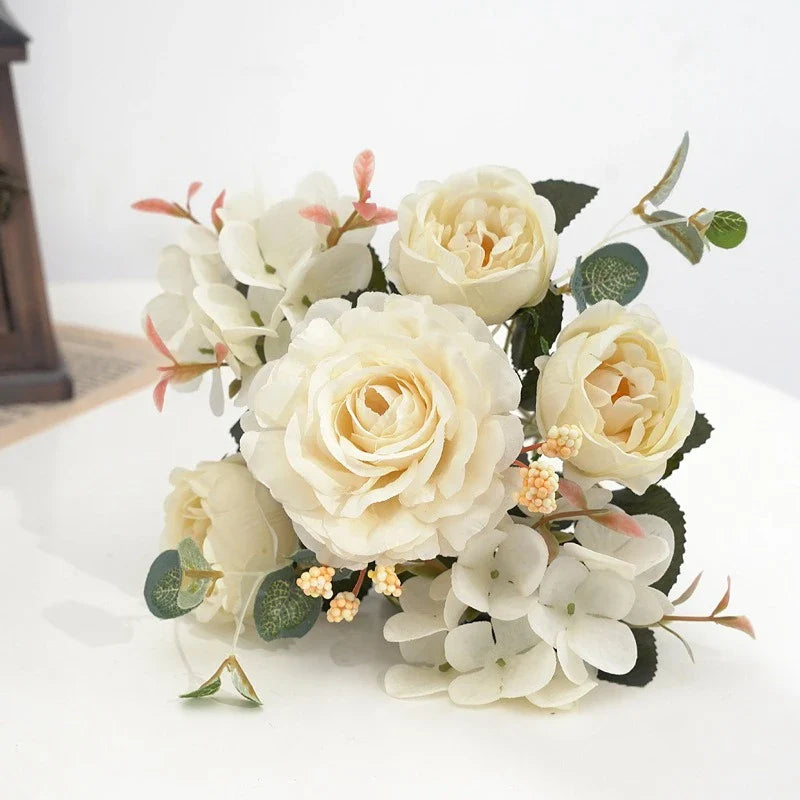 Rose artificielle blanche