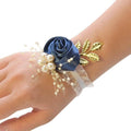 Bracelet fleur mariage champêtre bleu