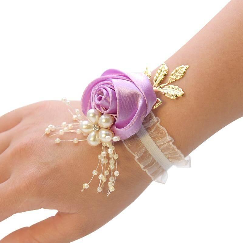 Bracelet demoiselle d'honneur violet