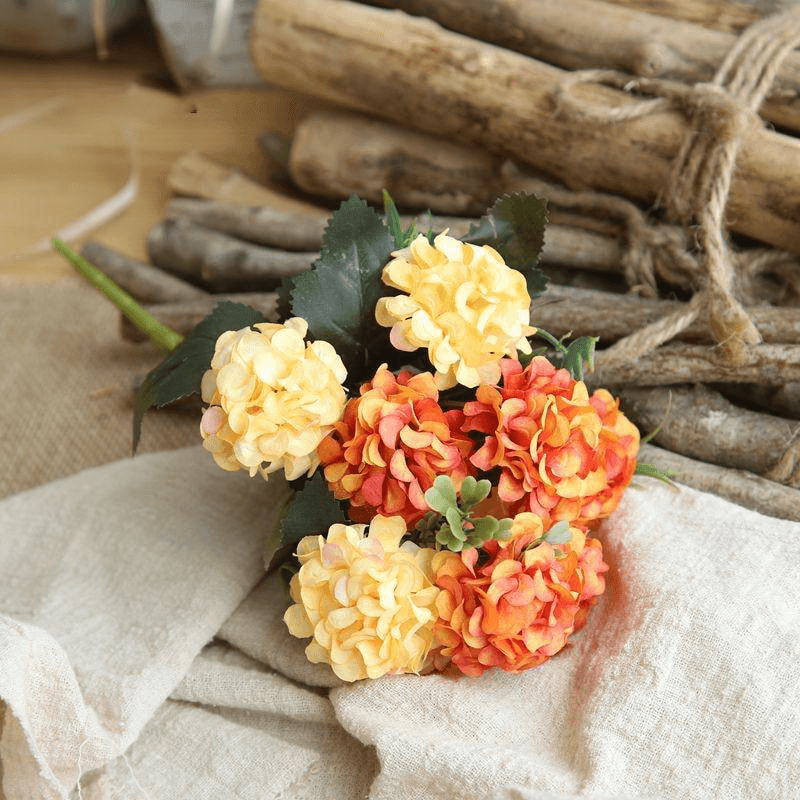 Chrysanthème artificiel orange 30cm