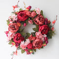 Couronne de fleurs rouge