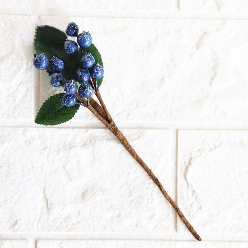 Fleur artificielle décorative - Myrtilles pour décoration florale 4 couleurs
