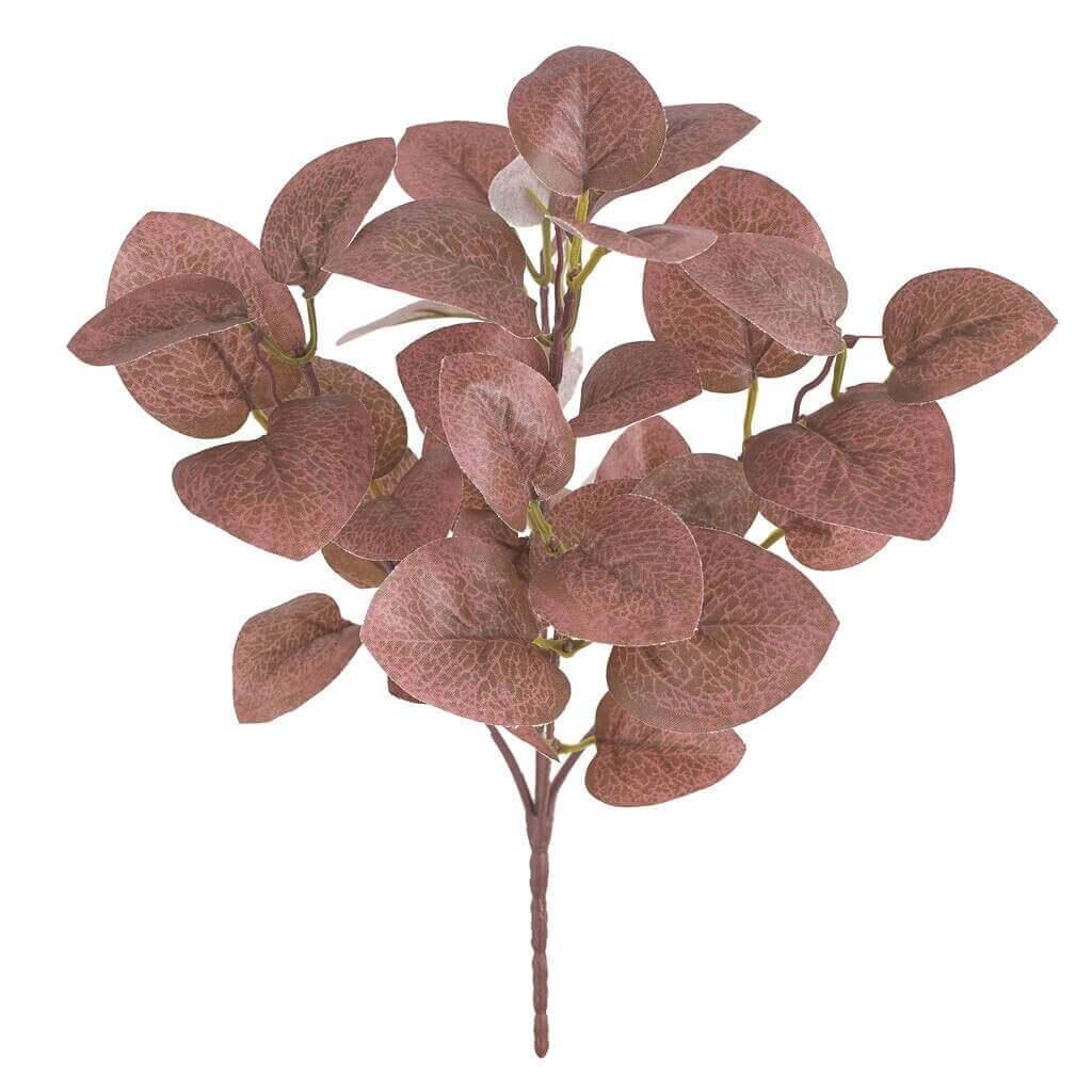 Branche d'eucalyptus artificiel rouge 30 cm