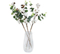 Branche de fleur de coton (4 boules) 62 cm