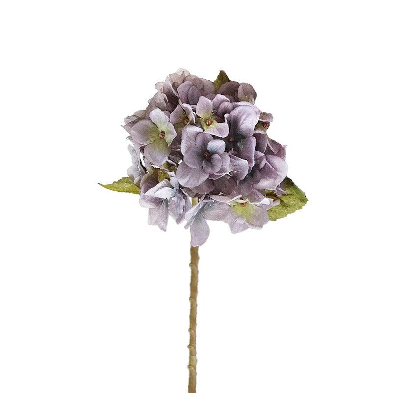 Hortensia artificiel violet pâle en tissu 35 cm