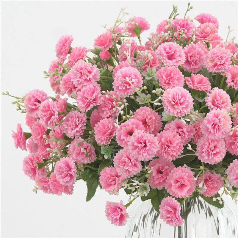 Œillet artificiel rose en soie 31cm