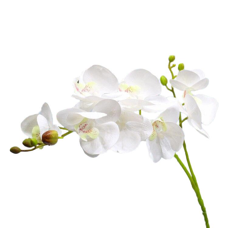 Orchidée artificielle blanche haut de gamme 67 cm