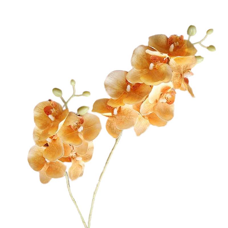 Orchidée artificielle orange-jaune 65 cm