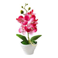 Orchidée artificielle rose en pot 24 cm