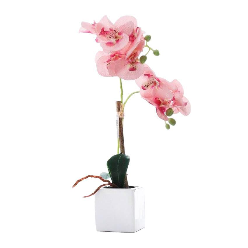 Orchidée artificielle en pot haut de gamme