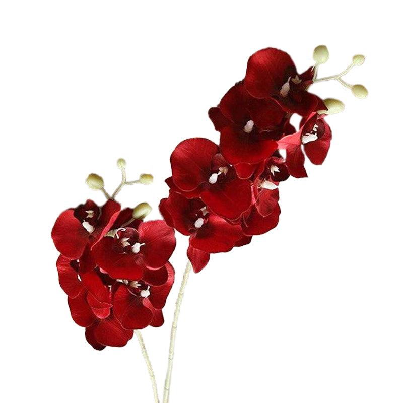Orchidée artificielle rouge 65 cm