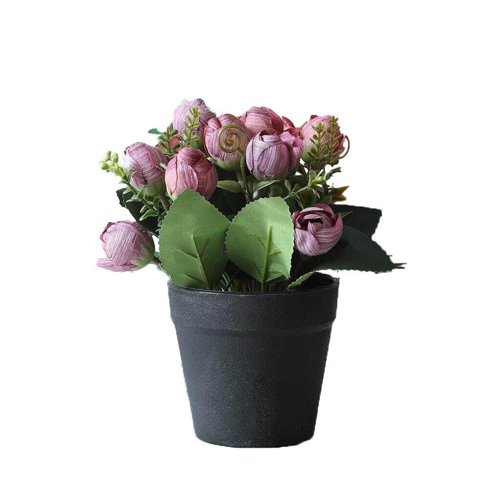 Pot de Roses artificielles