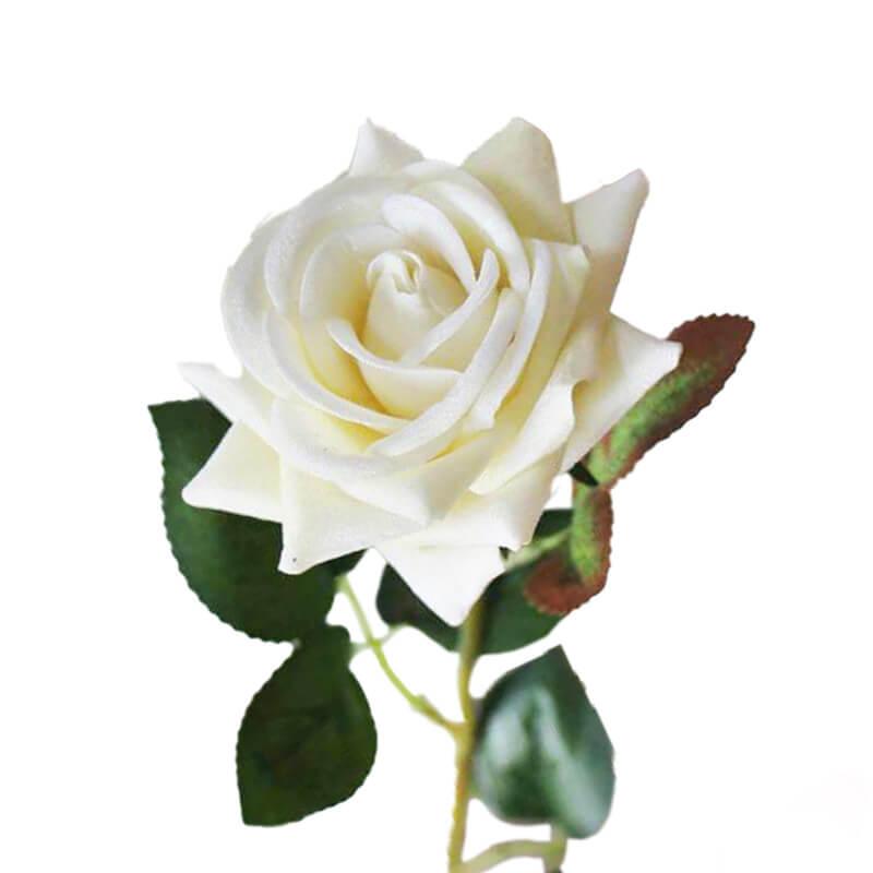 Rose artificielle - Rose artificielle blanche haut de gamme