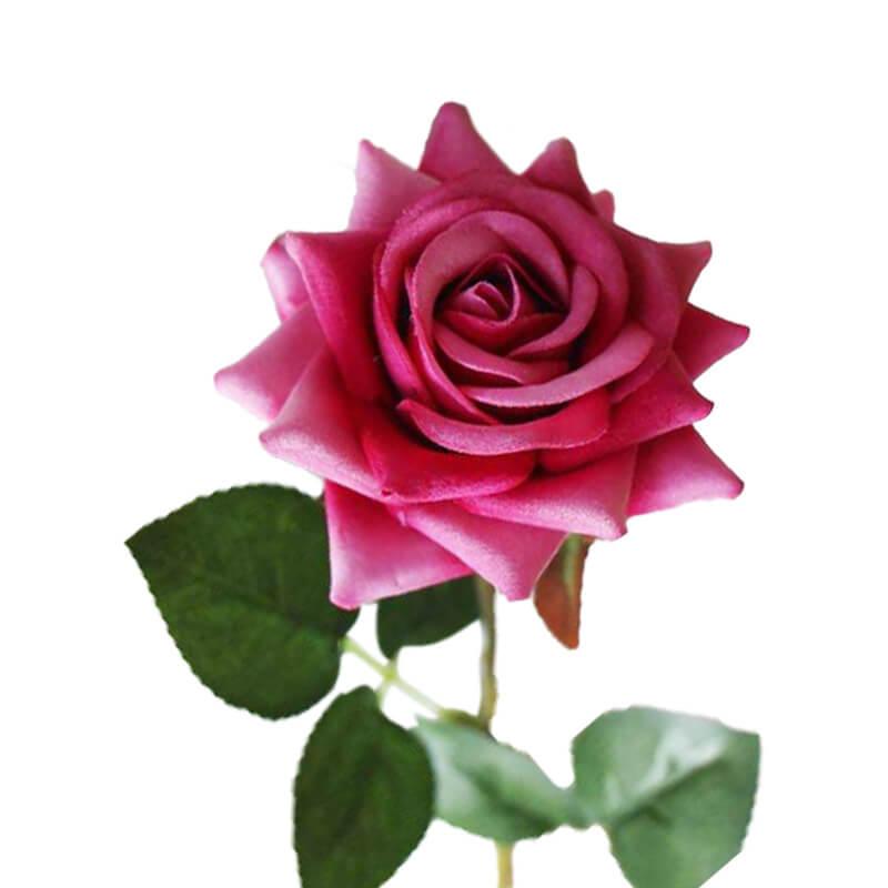 Rose artificielle - Rose artificielle fuchsia haut de gamme