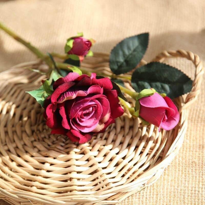 Rose artificielle - Rose artificielle violette luxueuse