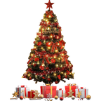 Sapin de Noël artificiel lumineux rouge